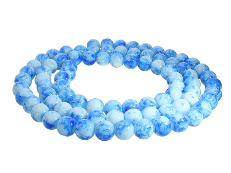 Candy™ / kula / 6mm / niebiesko-biały / 150szt