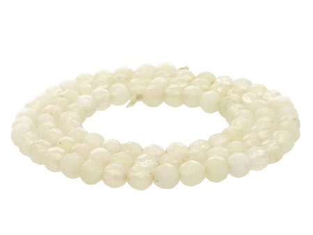 Agat / kula fasetowana / 4mm / kremowy / 84szt