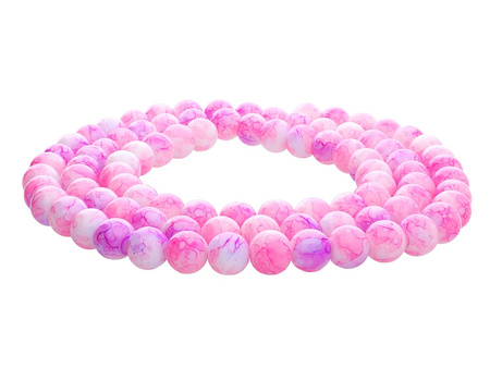 Candy™ / kula / 6mm / różowo-fioletowy / 150szt