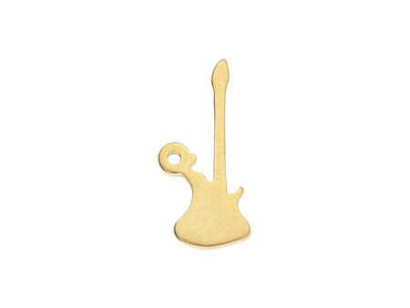 Gitara / zawieszka / stal chirurgiczna / 12x5mm / złoty / 2szt
