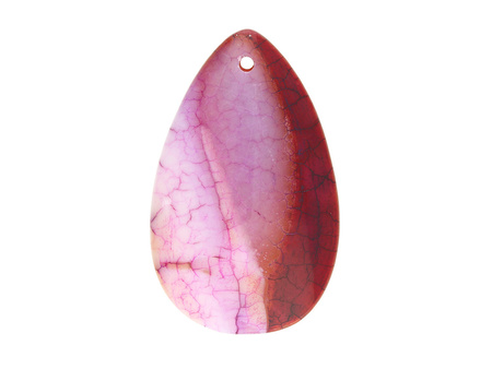Agat / zawieszka / kropla / 45x28x7mm / fioletowy / 1szt
