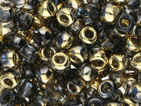 TOHO™ / Round 6/0 HYBRID Coated 1/2 / Gold - Crystal / 10g / ~160szt