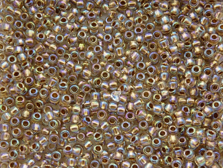 TOHO™ / Round 11/0 / Gold Lined Rainbow / Crystal / 10g / ~1100szt