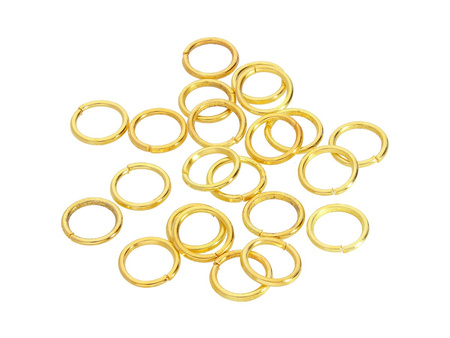 Kółka pojedyncze / otwarte / 5mm / złoty / drut 0.7mm / 350szt