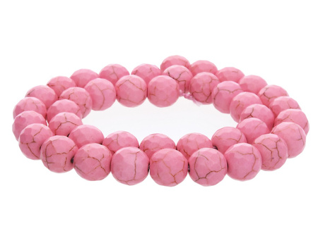 Howlit / kula fasetowana / 12mm / różowy / 30szt