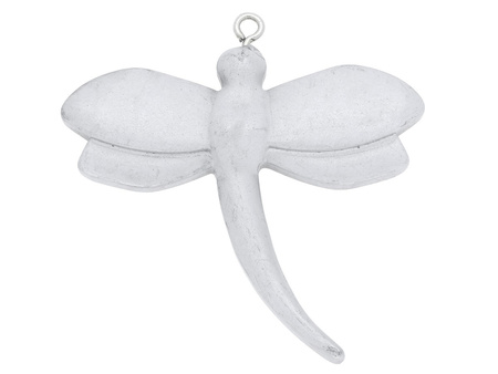 Hematyt / matowy / ważka / zawieszka / 48x48x7mm / Silver / 1szt