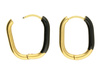 Bigle owale / stal chirurgiczna / 16x20mm / grubość 2.5mm / złoty, czarny / 2szt