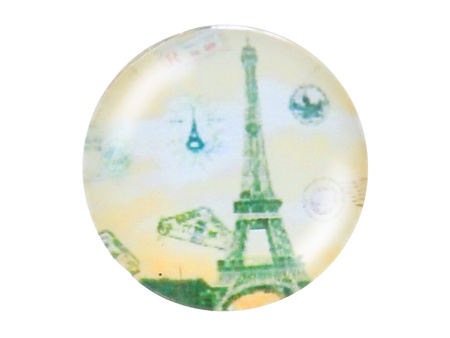 Kaboszon szklany z grafiką K14 PT1287 / multikolor / 14mm / 4szt