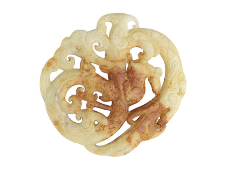 Jadeit / zawieszka / 66x60x8.5mm / kremowy / 1szt