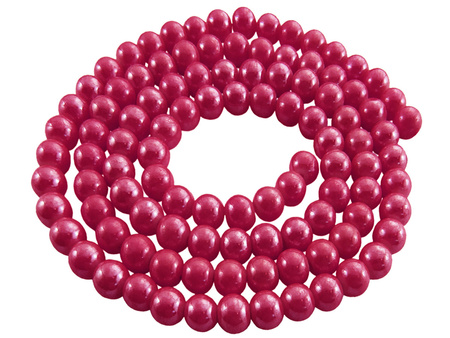 Koraliki szklane, lustrzane / amarantowy / 8mm / otwór 1mm / 110 koralików