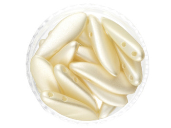 CZECHMATES™ / Daggers / 5x16mm / Pearl Coat / Cream / 15szt