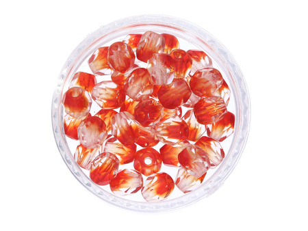 Firepolish™ / 4mm / Dual Coat Crystal / Siam Ruby / 40szt