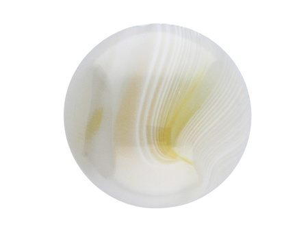 Agat / kaboszon / okrągły / 18x18x6mm / kremowy / 1szt