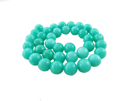 Jadeit 12mm / morski / otwór 1.2mm / 1 sznur / 33 koralików