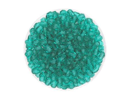 Firepolish™ / 3mm / Transparent / Med. Emerald / 40szt