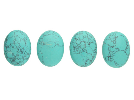 Turkus / kaboszon / owalny / 40x30x8mm / 1szt