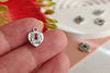Serce made with love 13x10mm, zawieszka charms / kolor srebrny / otwór 1.5mm / 10szt