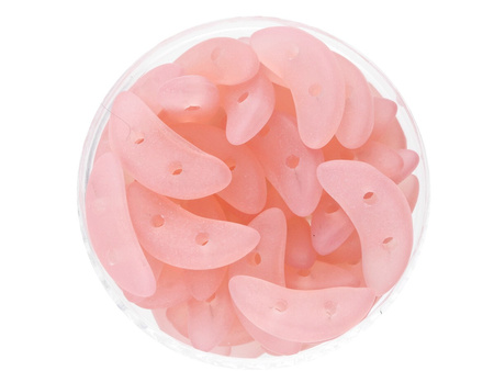 CZECHMATES™ / koraliki szklane / Crescent / 3/10mm / Matte Opal / Pink / 5g