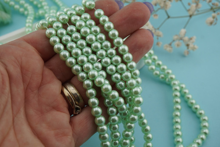 SeaStar™ / szklane perły / kula / 6mm / seledynowy / około 150szt