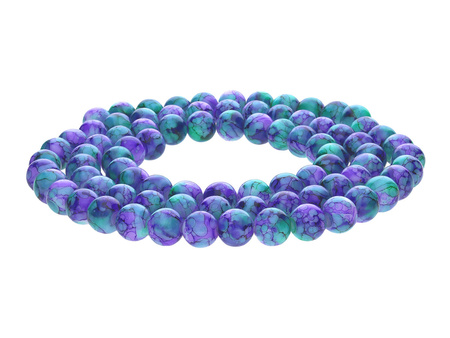 Candy™ / kula / 12mm / zielono-fioletowy / 65szt