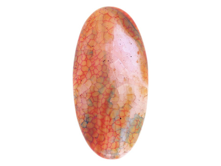Agat / kaboszon / owal / 48x24x7.5mm / pomarańczowy / 1szt