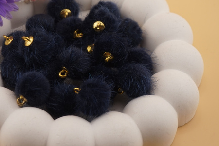 Pomponik / zawieszka / 15mm / granatowy /1szt