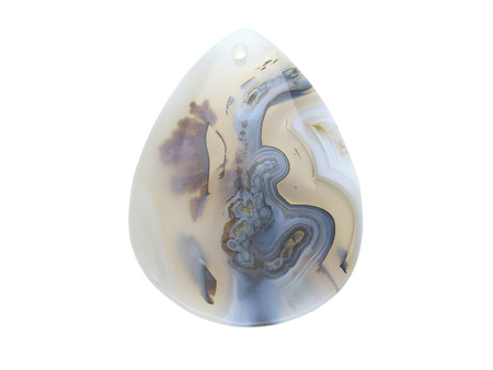 Agat Dendrytowy / zawieszka / kropla / 46x34x7mm / 1szt