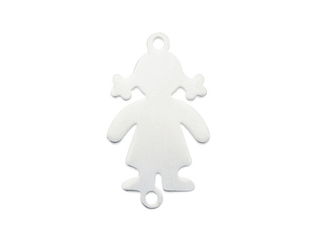 Dziewczynka / łącznik / stal chirurgiczna / 20x13x1.2 / srebrny / 1szt