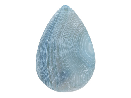 Agat / zawieszka / kropla / 50x33x7mm / niebieski / 1szt