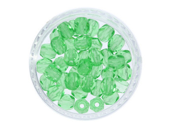 Firepolish™ / 3mm / Transparent / Peridot / 40szt