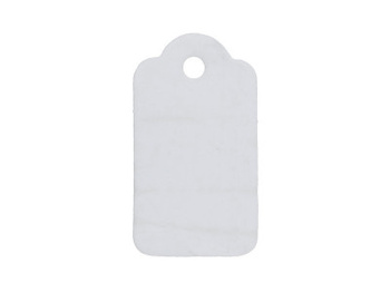 Etykiety do biżuterii / prostokątne / ozdobne / 33x18mm / biały / 20szt