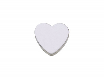 Serce / przekładka / stal chirurgiczna / 7x7mm / srebrny / 1szt