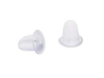 Baranki silikonowe / zatyczki / 4.5x4.5mm / przezroczysty / 100szt