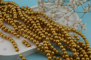 SeaStar™ / szklane perły / kula / 6mm / złoty / około 150szt