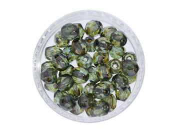 Firepolish™ / 4mm / Luster Transparent / Green / 40szt