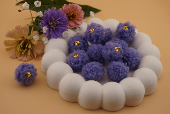 Pomponik baranek / zawieszka / 20mm / lawenda / 1szt