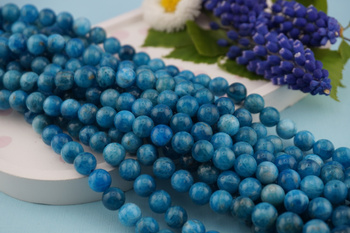 Apatyt (larimar apatite) / kula / 8mm / sznur / około 47szt