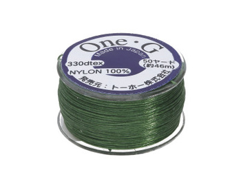 One-G™ / nić nylonowa do koralików / Green / grubość 0.35mm / 46m