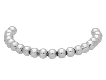  Kulki gładkie / stal chirurgiczna / 3mm / otwór 1.2mm / srebrny / 10szt