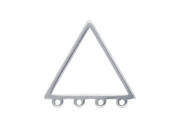 Kształ trójkąt / baza geometryczna / stal chirurgiczna / 19x20x1mm / srebrny / 2szt