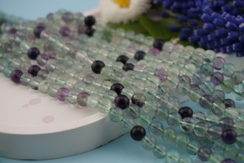 Fluoryt / kula / 6mm / sznur / około 60szt