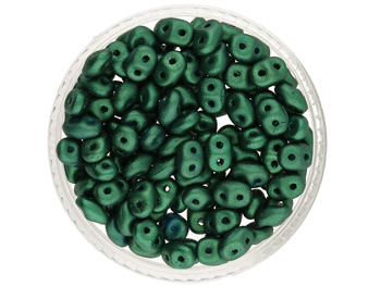 SuperDuo™ / 2.5x5mm / Gold Shine / Emerald / 10g / ~140szt