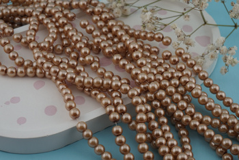 SeaStar™ / szklane perły / kula / 6mm / tan / około 150szt