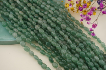 Awenturyn / owal / 6x8mm / sznur 38cm / około 40szt