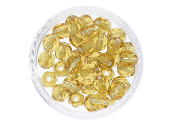 Firepolish™ / 4mm / Silver-Lined / Topaz / 40szt