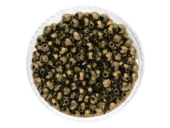Firepolish™ / 3mm / Metallic / Gold Bronze / 40szt