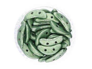 CZECHMATES™ / koraliki szklane / Crescent / 3/10mm / Saturated Metallic / Sage Green / 5g
