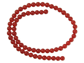 Chalcedon / kula / 6mm / bordowy / sznur / 60szt