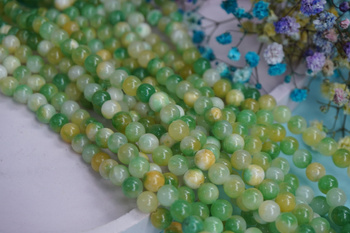 Jadeit perski / kamień naturalny barwiony / kula / 6mm / zielony / około 65szt