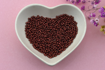 TOHO™ / Round / 11/0 / PermaFinish - Galvanized Brick Red/ 10g